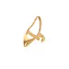 Anillos Transfronterizos Europeos y Americanos con un Toque Exclusivo de Gama Alta, Anillos Huecos Exagerados de Acero Inoxidable Chapado en Oro Estilo Ins, Joyería al por Mayor