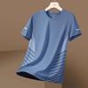 Playera de Secado Rápido para Hombre de Seda de Hielo Verano Delgada Deportiva Manga Corta Holgada Talla Extra Ropa de Entrenamiento para Correr Nueva Top