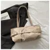 2026 Nueva Hebilla de Cinturón Estilo Coreano Bolso de Hombro de Cuero Suave, Color Sólido, Simple para Viajes Diarios, Gran Capacidad para Mujer
