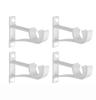 Barra de Cortina Barra Romana Aleación de Aluminio Riel para Cortina Barra Simple Engrosada Soporte Silencioso Accesorios Montaje Lateral Montaje Superior