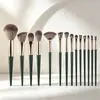 Conjunto de Pincéis de Maquiagem Nuvem Verde 14 Peças Cangzhou para Maquiagem Completa do Rosto, Pó Solto, Blush, Pincéis para Sombra, Item Popular de Comércio Exterior, em Estoque para Envio Direto