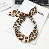 Pañuelo Pequeño de Seda Estampado de Leopardo para Mujer Primavera Otoño Verano Lazo para Bolso Cinta para Envolver Asa Cinta Estrecha para Muñeca Estilo Nuevo