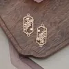 Colgante Floral Hueco Vintage Aleación Electrochapada Accesorios para Joyería DIY Conector de Pulsera Estilo Retro Artístico