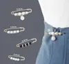 Accesorio de pin para ceñir la cintura para sujetar la ropa, herramienta reductora de cintura, broche anti-exposición, pin para pantalones de mujer