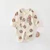 Elefantito Burlándose del León Primavera y Otoño Algodón Puro Clase A Sin Costuras Mameluco Mariposa para Bebé Ropa de Dormir para Recién Nacido Conjunto de una Pieza