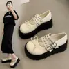 Sapatos de plataforma estilo francês retrô para mulheres, nova coleção de primavera 2026, versáteis e que aumentam a altura, perfeitos com vestidos, sapatos de couro estilo Mary Jane