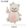 Nuevo globo de aluminio mate con forma de corazón, oso, pastel, estrella de cinco puntas, arcoíris, para decoración de fiestas de cumpleaños, disponible en stock.