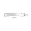 Colgante de Acero Inoxidable Caliente Curvado de Marca Rectangular con Doble Agujero para Conexión de Pulsera Curva DIY Accesorios de Joyería