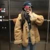Casaco de Lã de Cordeiro Reversível Shearling Muito Estiloso para o Início do Inverno para Mulheres, Jaqueta Biker Aconchegante Nova para Outono e Inverno 2026