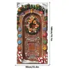 Cortina de Puerta de Decoración de Fondo Navideño Transfronteriza, Tela de Fondo para Fotografía de Fiesta Navideña con Agujeros en las Cuatro Esquinas para Colgar