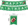 Suministros para Fiesta de Fútbol Super Bowl Fútbol Americano Vajilla para Fiesta de Cumpleaños Infantil Platos de Papel Servilletas Mantel Decoración