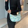 Bolsa de pano floral fresca feminina 2023 nova bolsa de pano estilo coreano estampada retrô bolsa de ombro bolsa de bolinho crossbody