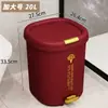 Cubo de basura para sala de estar con tapa, gran capacidad, estilo abatible, para uso doméstico en cocina, dormitorio, baño, operado con el pie