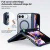 Adecuado para funda de teléfono magnética iPhone Duo, acabado mate transparente con eje central integrado, funda plegable Apple con tacto similar a la piel y protección anticaída