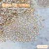 Flats Champagne Fondo Invertido Circonita Manicura Diamante Mini Flats Fondo Diamante Forma Especial Destello Usable Manicura Diamante Joyería Al Por Mayor