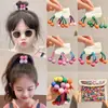 Diadema para Niña, Alta Elasticidad, Goma para el Cabello, Cuerda para el Cabello con Cuentas para Niña Pequeña, No Daña el Cabello, Accesorio para el Cabello de Goma Elástica Anudada para Niña