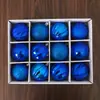 Atmósfera Navideña de Nuevo Producto Transfronterizo 6cm Bolas con Purpurina, Bolas Brillantes, Bolas Mate, Juego para Árbol de Navidad, Decoraciones Colgantes