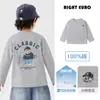 Camiseta de Manga Larga para Niños Estilo Europeo Derecho Primavera y Otoño Top Nuevo Otoño 2026 Ropa para Niños Bebé Ropa de Otoño Moderna