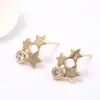 Novos brincos de prata 925 incrustados com estrelas de zircão brincos diy acessórios fábrica atacado direto