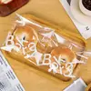 Bolsa de Empaque para Pan Bagel Horneado Bolsa para Pan Tostado Croissant Agua Alcalina Pan Bolsa de Plástico Auto Sellante Bolsa con Sello Autoadhesivo Impreso Lo