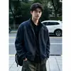 Chaqueta Casual Texturizada Unisex Bloque de Color Costuras de Panel Cuello Alto Chaqueta Cardigan Nueva Primavera/Otoño 2026