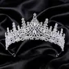 Coroa de Cabeça Nupcial Luxuosa e Elegante, Coroa de Aniversário de Princesa, Acessório de Cabelo Coroa Estilo Coreano, Faixa de Cabeça Brilhante de Strass em Liga