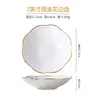 Prato de Cerâmica Doméstico de Luxo Leve Jingdezhen Criativo Osso de Porcelana Prato de Renda Hotel Prato de Afastar Prato de Frutas Prato