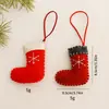 Meias de Natal tricotadas transfronteiriças pingente pequeno decorativo DIY atmosfera de Natal decoração de árvore de Natal meias penduradas em estoque
