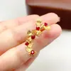 Anillo de Rubí Natural Transfronterizo Accesorios para Mujer Nicho de Alta Gama Joyería de Plata 925 3*3 Moda Venta Directa de Fábrica