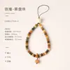 Lanyard para Teléfono Estilo Nacional Bodhi Bodhi Envejecido con Tuerca de Marfil León Despertador Lanyard Corto de Muñeca Accesorio Portátil para Mujeres