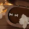Brincos de Prata Pura S999 em Forma de Laço, Doce Estilo Coreano, Bonitos e Elegantes, Design Delicado e Fresco, Brincos para Envio Transfronteiriço