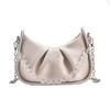 2021 Nova Chegada Bolsa Transparente de Miçangas Plissada Fashionável de Bolinho Estilo Coreano Simples Casual Fashionável de Axila Transversal para Mulheres