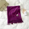 Bufanda de Color Sólido para Mujer Invierno Nuevo Bufanda de Imitación Cachemir Europea y Americana Bufanda Cálida Multicolor Transfronteriza Chal Largo Venta al por Mayor
