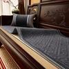 Cojín de Sofá de Felpa Estilo Chino Madera de Secoya, Nueva Funda de Cojín para Muebles de Madera Maciza Estilo Chino, Funda de Cojín Bordada para Cama Luohan