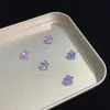Estrela de Cinco Pontas Banhada a Cor 6mm Zircônia Degradê Deslumbrante Pedra Solta, Adequada para Cravação em Brincos e Ear Cuffs, Versátil e Simples