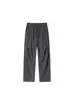 Calças Pleated de Seda de Gelo de Secagem Rápida para Homens, Calças Paracaidistas Largas de Verão Estilo Americano, Calças Longas Casuais de Perna Larga, Roupa Casual Versátil
