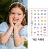 Adesivos de Tatuagem 3D Realistas Dopamine Gem para Crianças Meninas, Coloridos DIY Maquiagem Decorativa Adesivos para Rosto