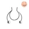 Bola de soldadura de acero inoxidable de 8 mm/10 mm, anillo nasal falso, clip para la nariz, joyería para punción, anillo nasal en forma de U, anillo nasal falso, joyería punk