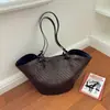 Bolsa tote de alta qualidade para o dia a dia, bolsa de ombro trançada vintage e moderna, bolsa de axila grande e estilosa.