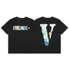 Camiseta Original da Marca Tide com Estampa de Cobra Articulada Meichao High Street Metal Industrial Letra Hot Diamond Manga Curta