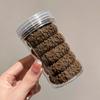 Paquete de seis bandas gruesas de alta gama para el cabello, cuerda para atar femenina, artefacto fijo para coleta alta, cuerda para el cabello de alta elasticidad y duradera, banda de goma