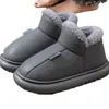 Pantuflas Impermeables de PU para Otoño e Invierno con Forro de Algodón para Hombres y Mujeres, Zapatos Cálidos de Algodón para el Hogar con Suela Gruesa que se Pueden Usar Afuera, Disponibles para Dropshipping
