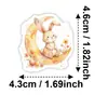 50 Pegatinas de Conejo Lindo y Huevo de Pascua para Compra Directa Transfronteriza, Pegatinas Impermeables para Botellas de Agua y Maletas