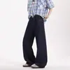 Jeans de mezclilla retro de pierna ancha estilo americano, corte limpio, marca de moda, talla grande, pantalones rectos holgados con una bonita caída