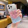 Hilo de Plumas Ins Adecuado para Verano Corazón Árbol de Coco Funda para Teléfono Móvil Iphone16 Apple Lindo Todo Incluido 15 Estilo Ins Femenino