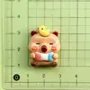 Urso de banho fofo de desenho animado urso infantil feito à mão diy acessórios de cola de creme resina adesivo de geladeira pacote de material para grampo de cabelo