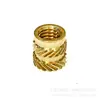 Tuba Porca de Cobre Hot Melt Recartilhada Moldagem por Injeção Porca de Cobre Flor de Cobre Diagonal Inserção M3M4M5M6