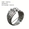 Anel de Pena de Águia Estilo Novo Ins para Homens e Mulheres, Anel de Pena de Anjo, Estilo Dark Cool, Design Aberto Personalizado