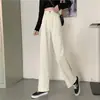 Jeans para Mujer de Pierna Recta Pierna Ancha 2023 Nuevo Otoño Cintura Alta Pierna Recta Holgados Ropa de Trabajo Pantalones Pequeños Adelgazantes
