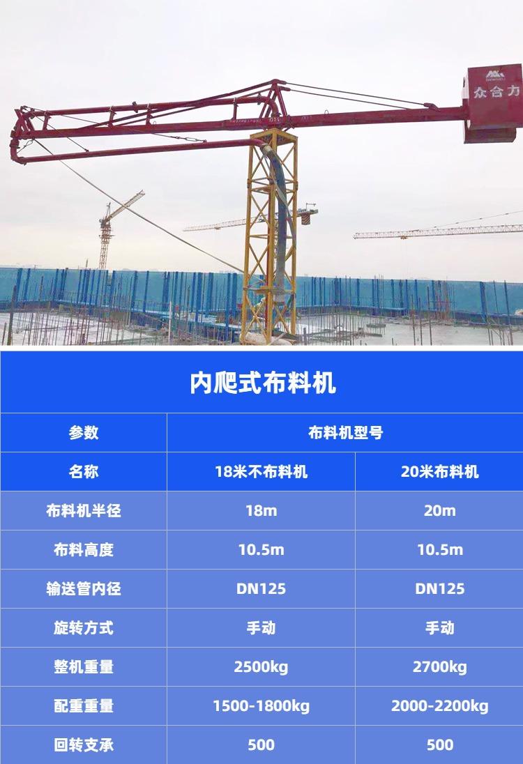 内爬式布料机参数